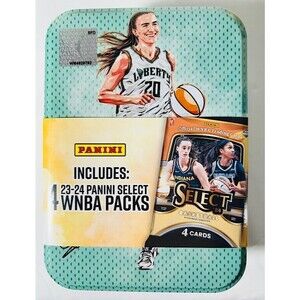 2024 Panini NY Liberty Sabrina Ionescu WNBA Collector Tin w/4 Packs  Cards New!